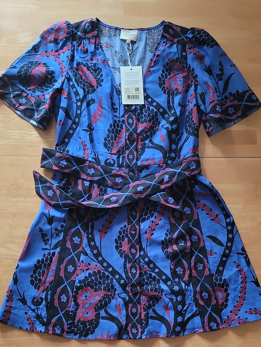 Sézane Sezane Lohla Dress in Atla blue - Picture 2 of 12